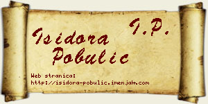 Isidora Pobulić vizit kartica